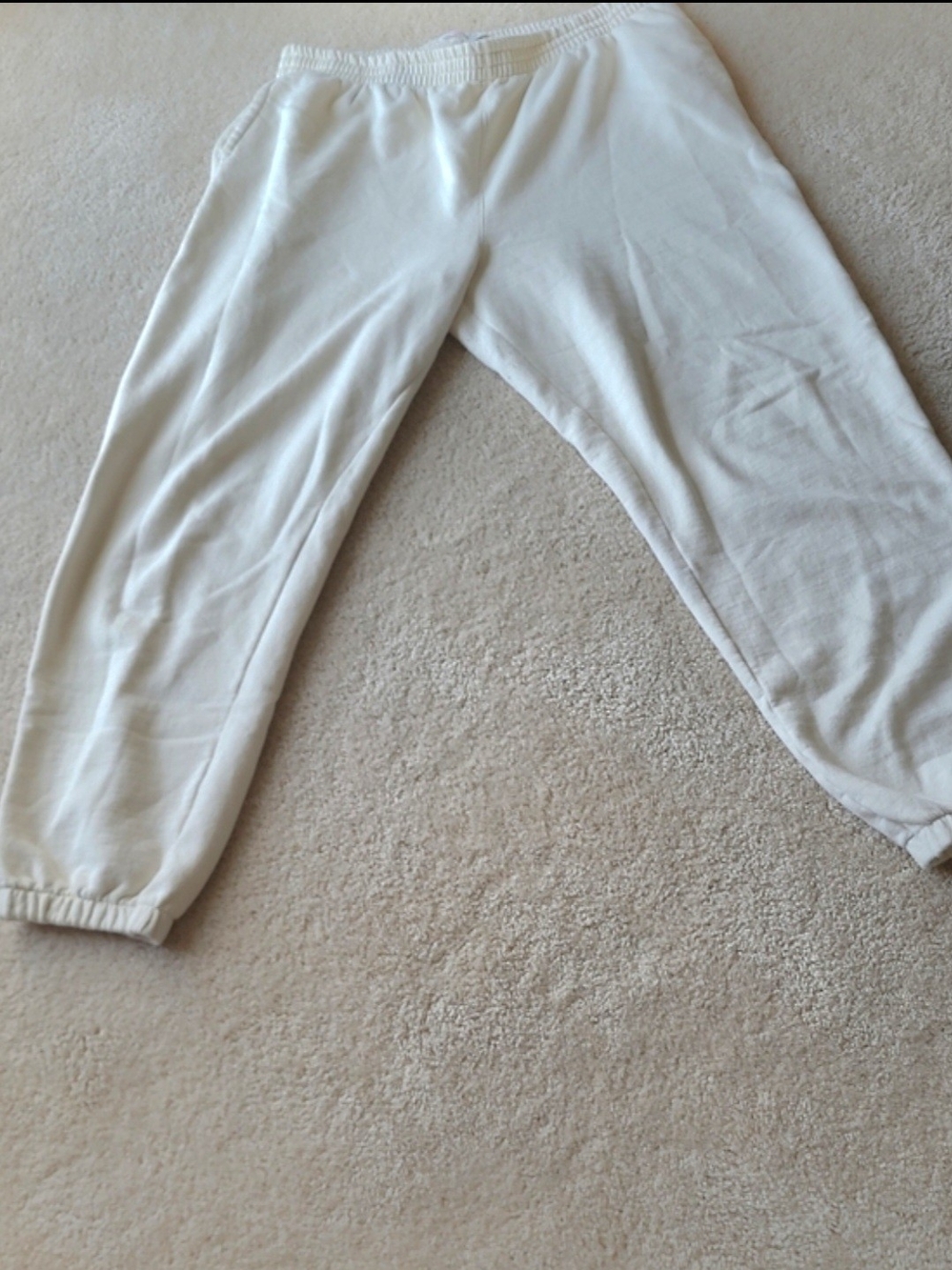 Hanes Cream  Elastic-Waist Jogger Sweatpants